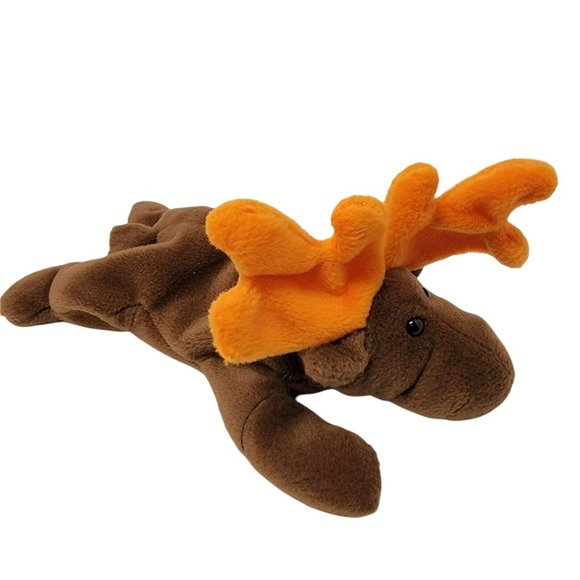 Ty Beanie Babies Chocolate the Moose Beanbag Stuffed Plush Animal 9" Brown - Picture 3 of 5